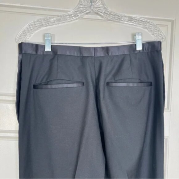 J. Lindeberg Virgin Wool Trousers Satin Trim Tuxedo Stripe Porter Fresco Tux 50 - Picture 6 of 7